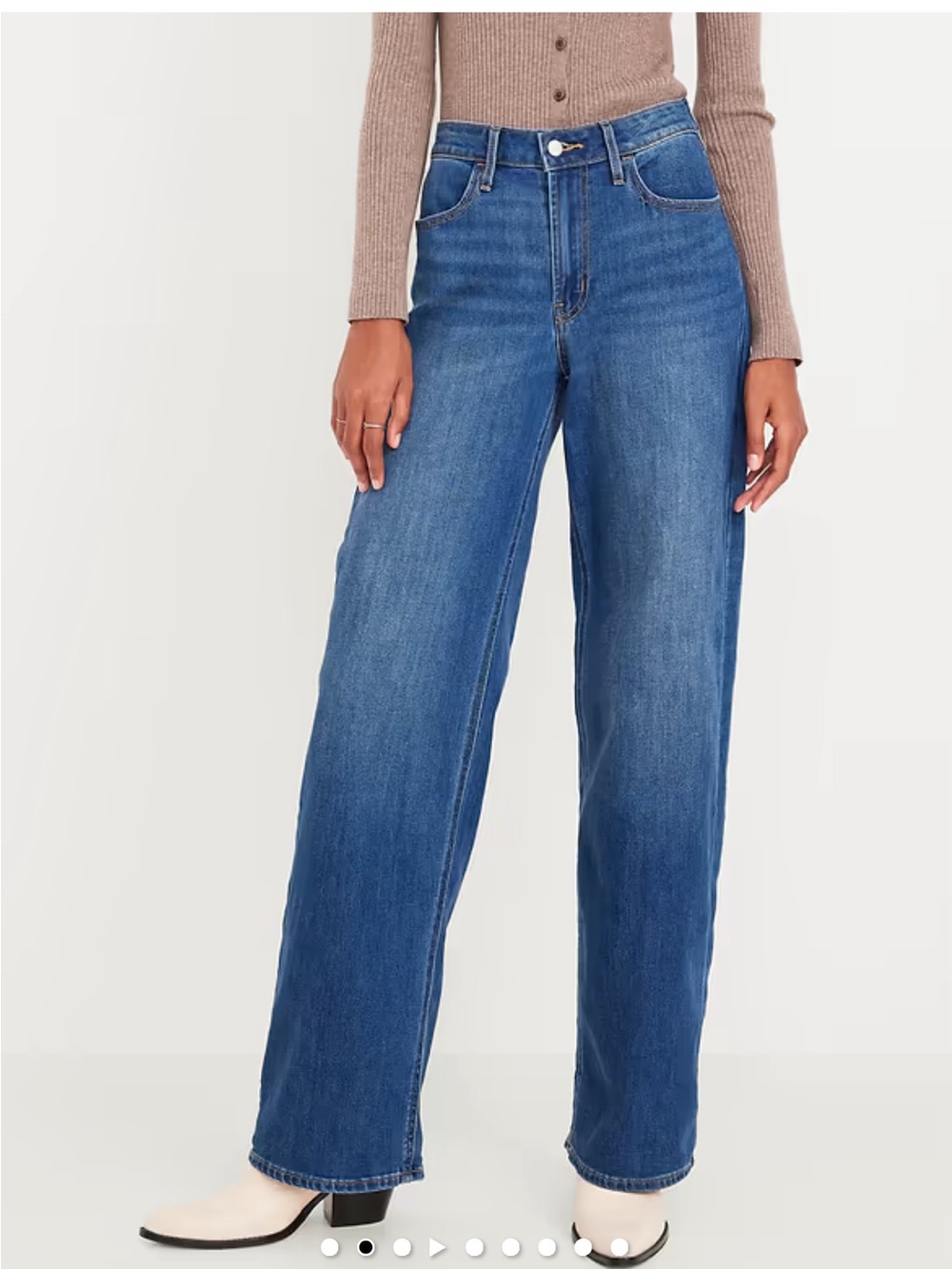 Like-New Women’s OLD NAVY Medium Wash High Rise WOW Wide Leg~Size 12